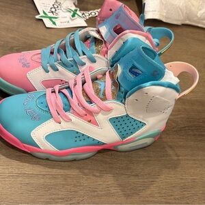 Julia Jordan Pink and Blue Kids Sneakers